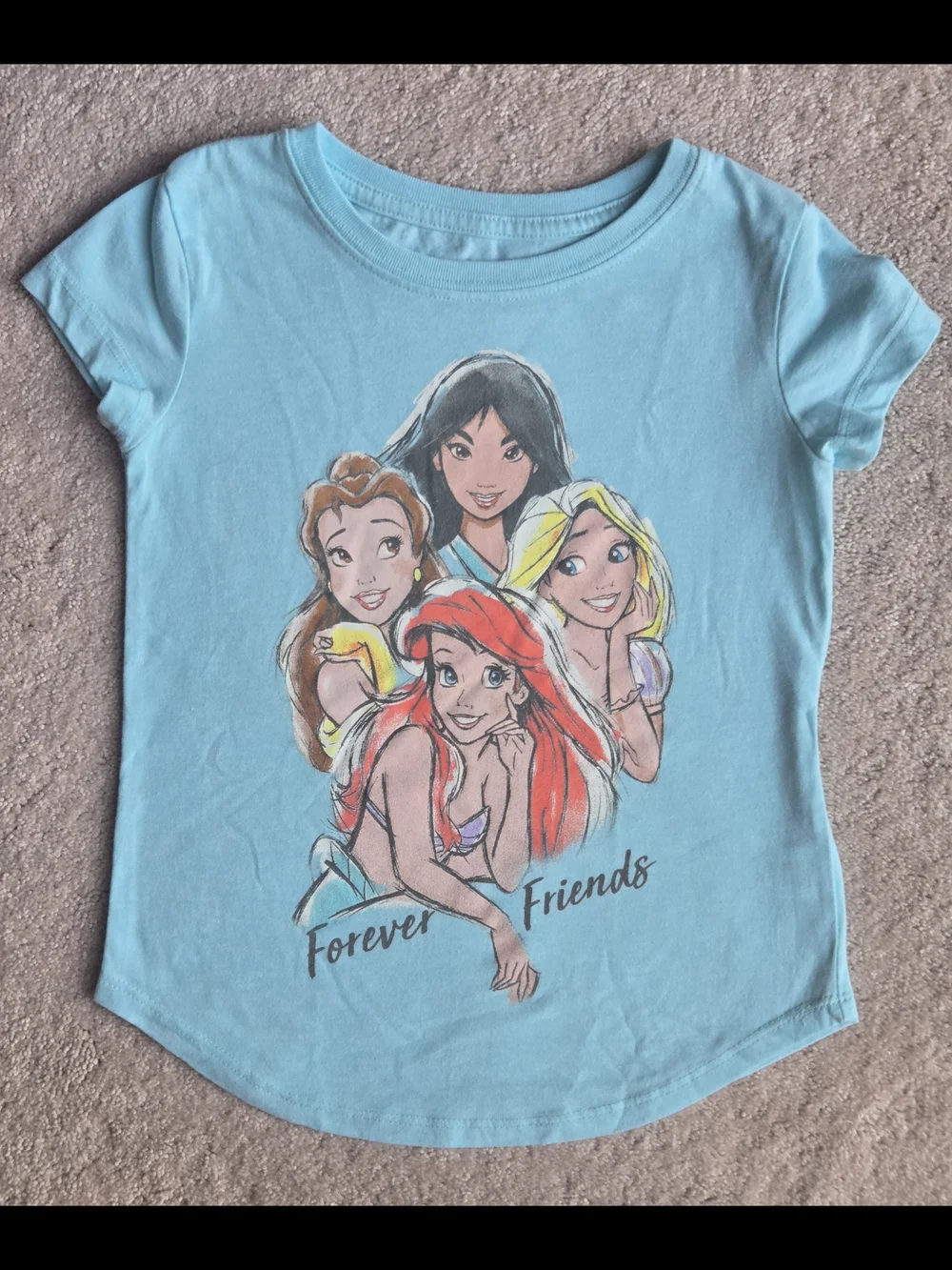 Disney Light Blue Princess 'Forever Friends' Graphic Tee